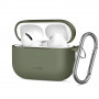 Tech-Protect Silikónové puzdro Hook pre Apple AirPods Pro 3, olivovo zelené