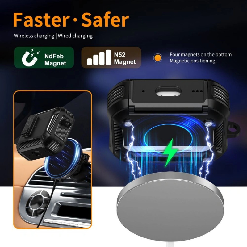 Tech-Protect Carbonox MagSafe puzdro pre Apple AirPods Pro 3, THP4731, čierne