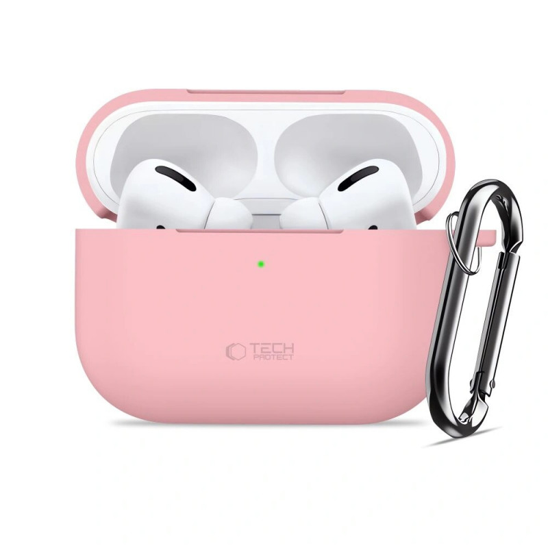 Tech-Protect Silikónové puzdro Hook Apple AirPods Pro 3 ružové