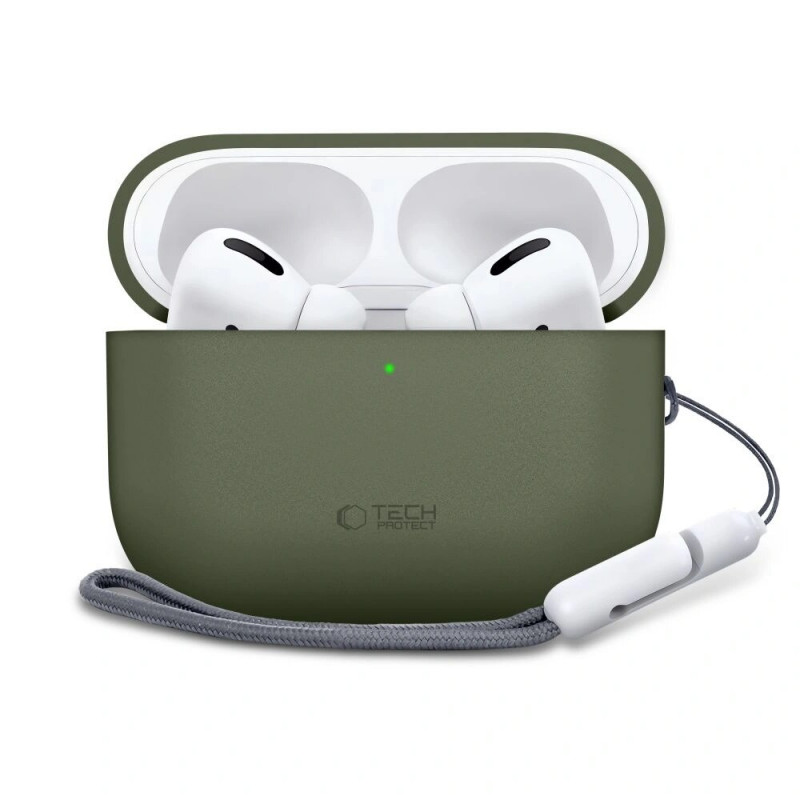 Tech-Protect silikónové puzdro Apple AirPods Pro 3 olivovo zelené
