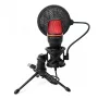 Wozinsky WM-W111 Káblový štúdiový herný mikrofón na stojane s RGB podsvietením, čierny