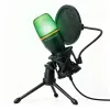 Wozinsky WM-W111 Káblový štúdiový herný mikrofón na stojane s RGB podsvietením, čierny
