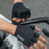 Rockbros TLS004 ROAD TO SKY krátke cyklistické rukavice tlmiaci nárazy M, čierne