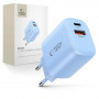 Tech-Protect NCA30 sieťová nabíjačka USB-A, USB-C PD 30W / QC3.0 baby blue