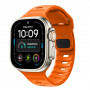 Tech-Protect Silicone Line remienok pre Apple Watch 8 / 9 / 10 / 11 / 12 / SE / Ultra 44/45/46/49 mm, oranžový