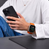 Tech-Protect Silicone Line remienok pre Apple Watch 8 / 9 / 10 / 11 / 12 / SE / Ultra 44/45/46/49 mm, oranžový