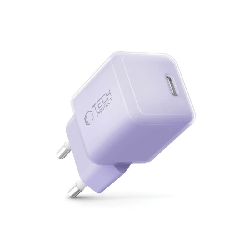 Nabíjačka do zásuvky Tech-Protect NCM25 USB-C PD 25W, Baby Purple