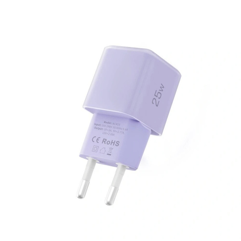 Nabíjačka do zásuvky Tech-Protect NCM25 USB-C PD 25W, Baby Purple