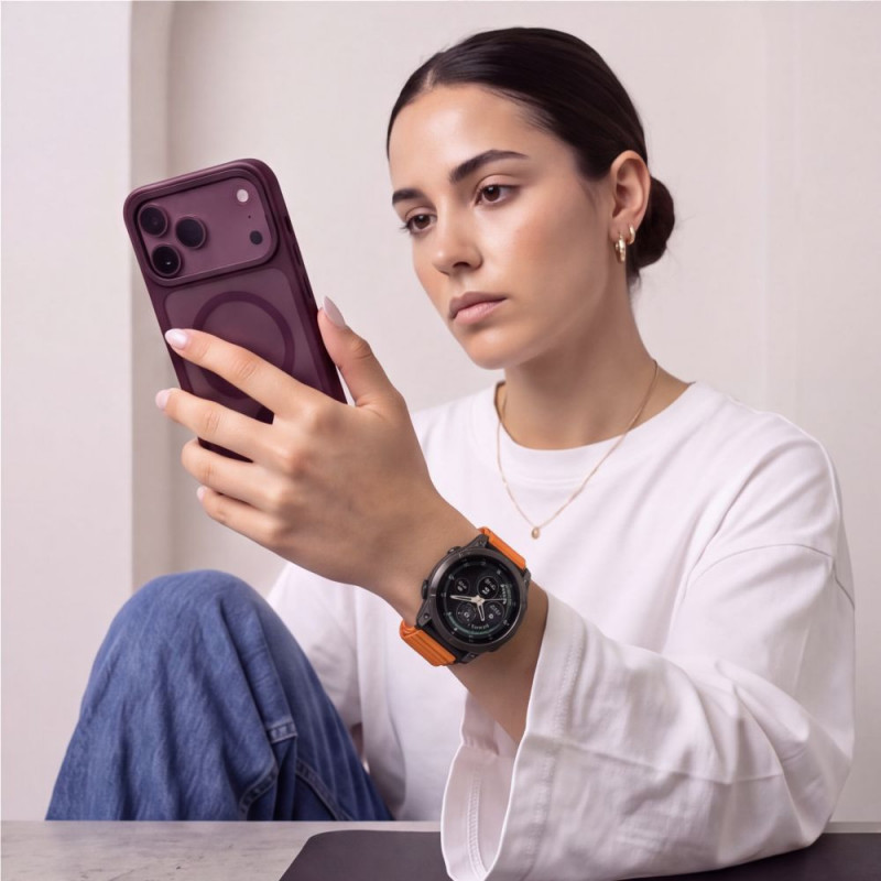 Tech-Protect Nylon Pro THP6037 remienok na hodinky pre Garmin Fenix 5X / 5X Plus / 6X / 6X Pro / 7X / 8 / 8 Pro / 9 / 9 Pro (51 mm), oranžový