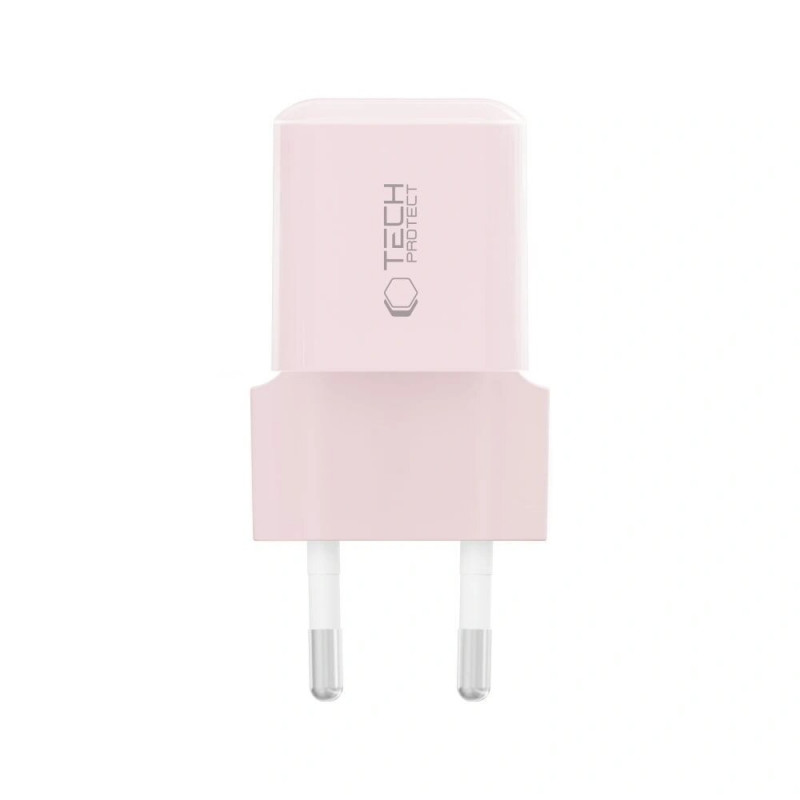 Nabíjačka do zásuvky Tech-Protect NCM25 USB-C PD 25W, Baby Pink