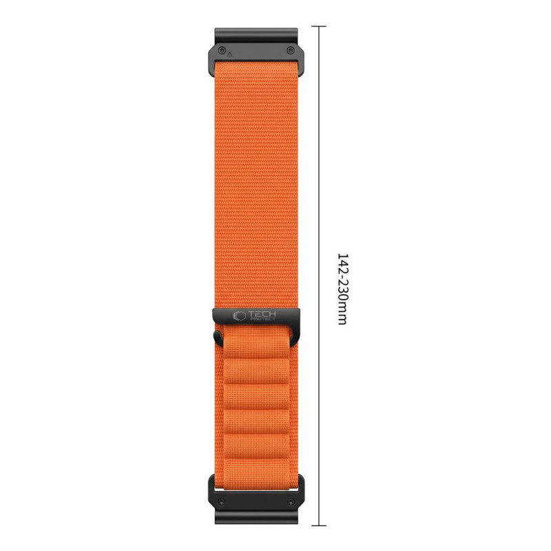 Remienok na hodinky Tech-Protect Nylon Pro THP6032 pre Garmin Fenix 5X / 5X Plus / 6X / 6X Pro / 7X / 8 / 8 Pro / 9 / 9 Pro (47 mm), oranžový