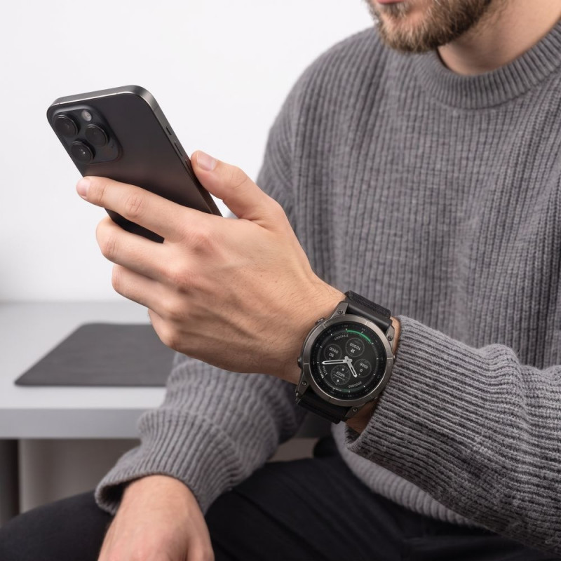 Tech-Protect Nylon Classic náramok na hodinky pre Garmin Fenix 5X / 5X Plus / 6X / 6X Pro / 7X / 8 / 8 Pro / 9 / 9 Pro 47 mm, čierny