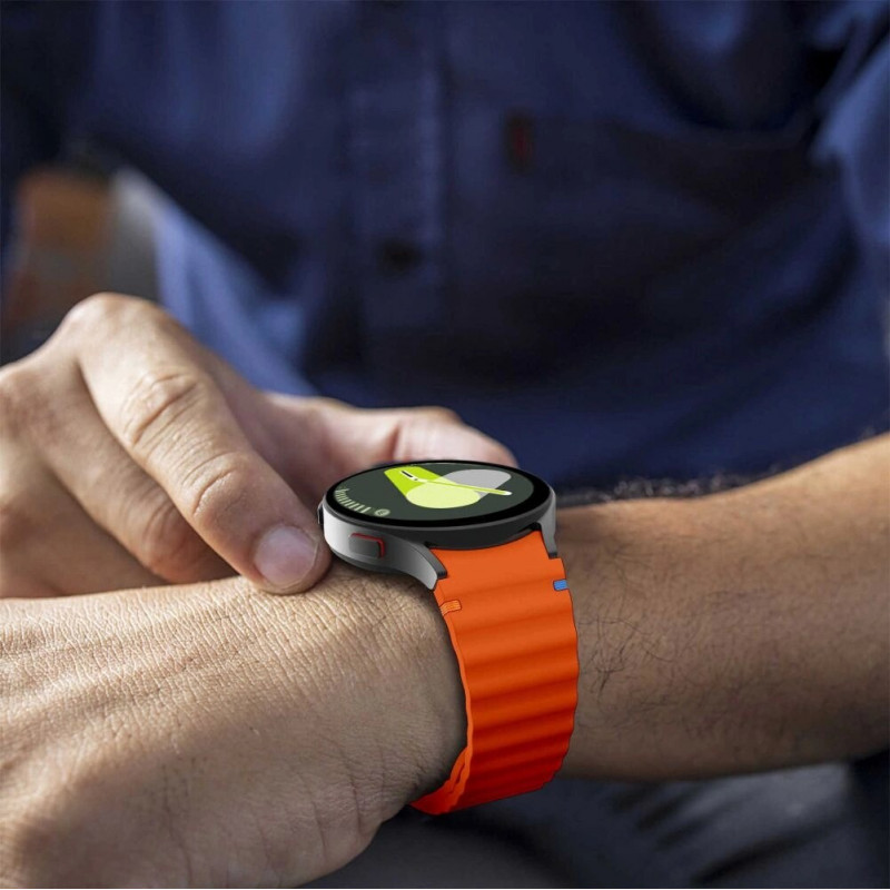 Tech-Protect Silikónový športový remienok pre Samsung Galaxy Watch 4/5/5 Pro/6/7/FE, oranžový