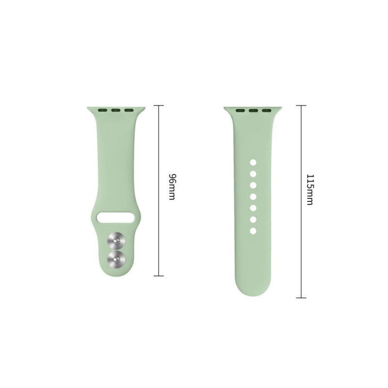 Tech-Protect Silikónový remienok pre Apple Watch 8 / 9 / 10 / 11 / 12 / SE (40 / 41 / 42 mm), pistáciový