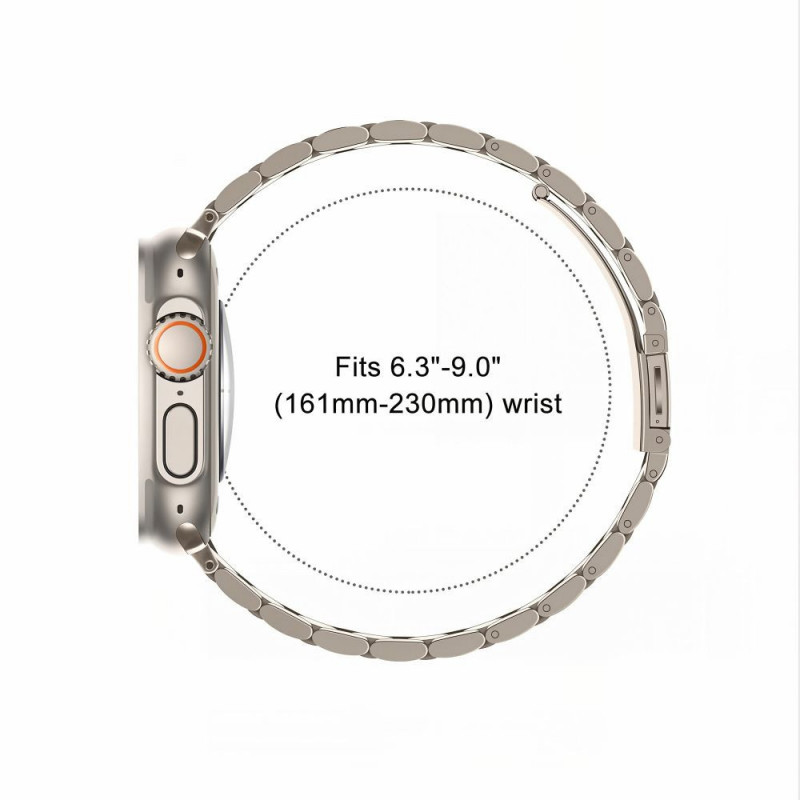 Tech-Protect Náramok z nehrdzavejúcej ocele Stainless pre Apple Watch 8 / 9 / 10 / 11 / 12 / SE / Ultra (44 / 45 / 46 / 49 mm), Starlight