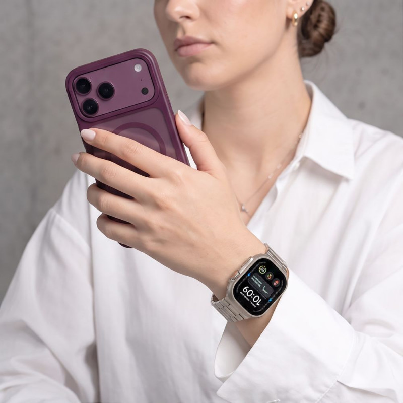 Tech-Protect Náramok z nehrdzavejúcej ocele Stainless pre Apple Watch 8 / 9 / 10 / 11 / 12 / SE / Ultra (44 / 45 / 46 / 49 mm), Starlight