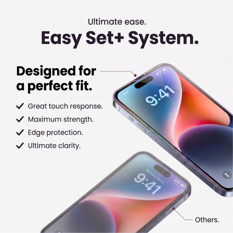Tech-Protect Easy Set+ sada tvrdeného skla pre displej a objektív Apple iPhone 18 Pro, číra (3 ks)