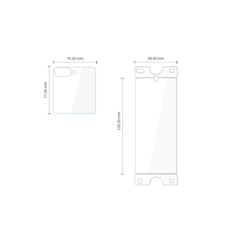 Tech-Protect Easy Set Foil & Glass Fit+ 4in1 ochrana displeja pre Samsung Galaxy Z Flip 7 / 8, číra (2+2 ks)
