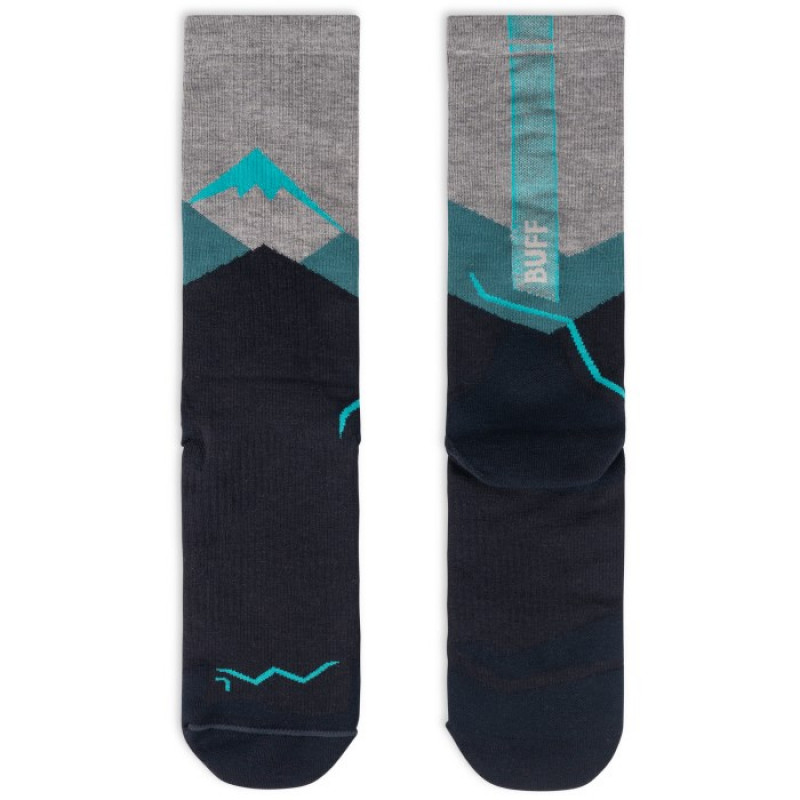 Buff Merino Lightweight Crew Sock LWC1, tyrkysová, L
