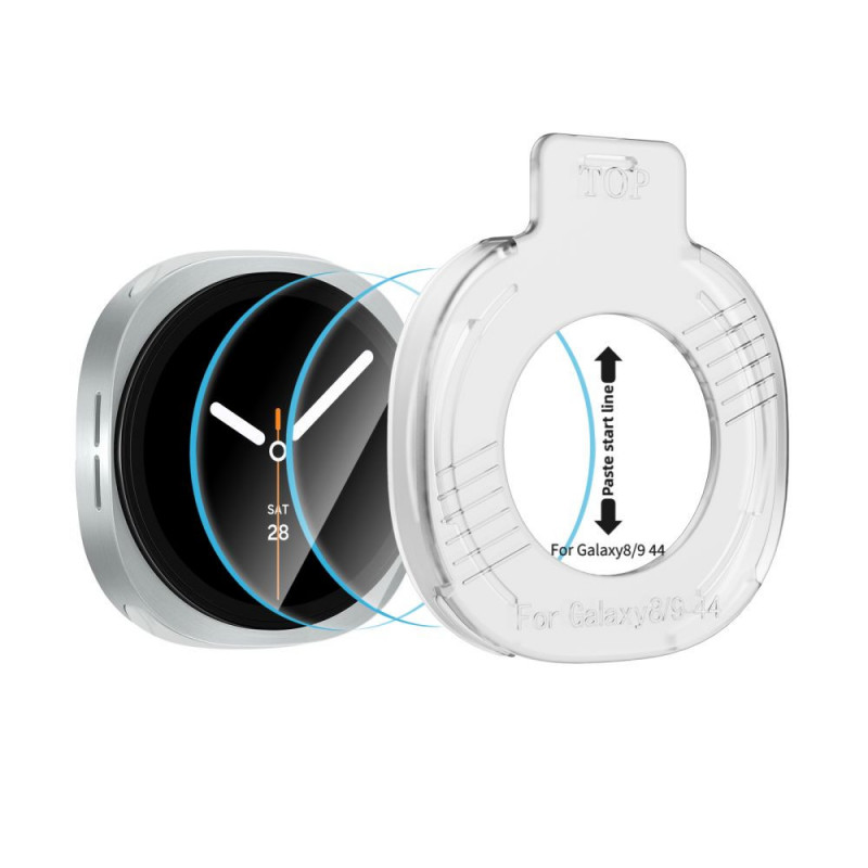 Tech-Protect Easy Set+ tvrdené sklo pre Samsung Galaxy Watch 8 / 9 44 mm, priehľadné (2 ks)
