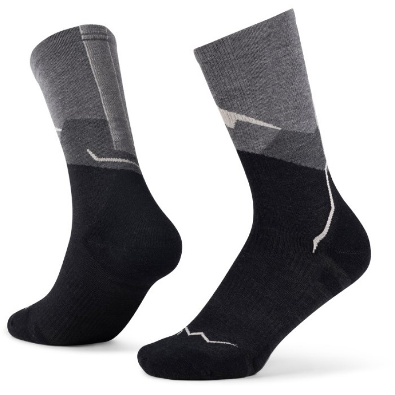 Buff Merino Lightweight Crew Sock LWC1, grafitová, L