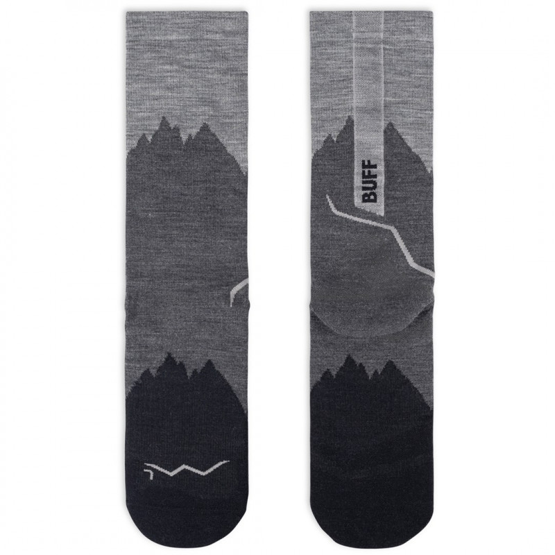 Buff Merino Lightweight Crew Sock LWC3, čierna, L