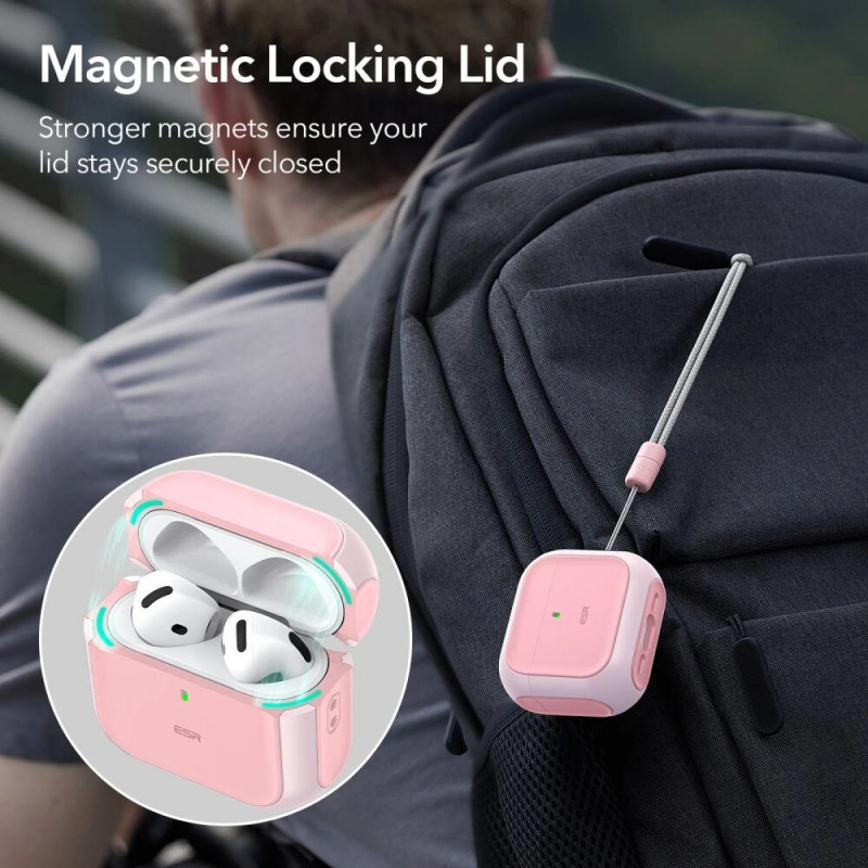 ESR Orbit HaloLock MagSafe puzdro pre Apple AirPods 4, ružové