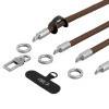 Sada crossbody popruhu a náramku Tech-Protect C10S Rope, Walnut Brown/Titanium
