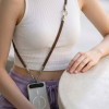 Sada crossbody popruhu a náramku Tech-Protect C10S Rope, Walnut Brown/Titanium