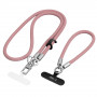 Tech-Protect C10S Rope Set popruhu crossbody a pútka na zápästie, Dusty Rose/Titán