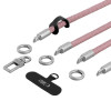 Tech-Protect C10S Rope Set popruhu crossbody a pútka na zápästie, Dusty Rose/Titán