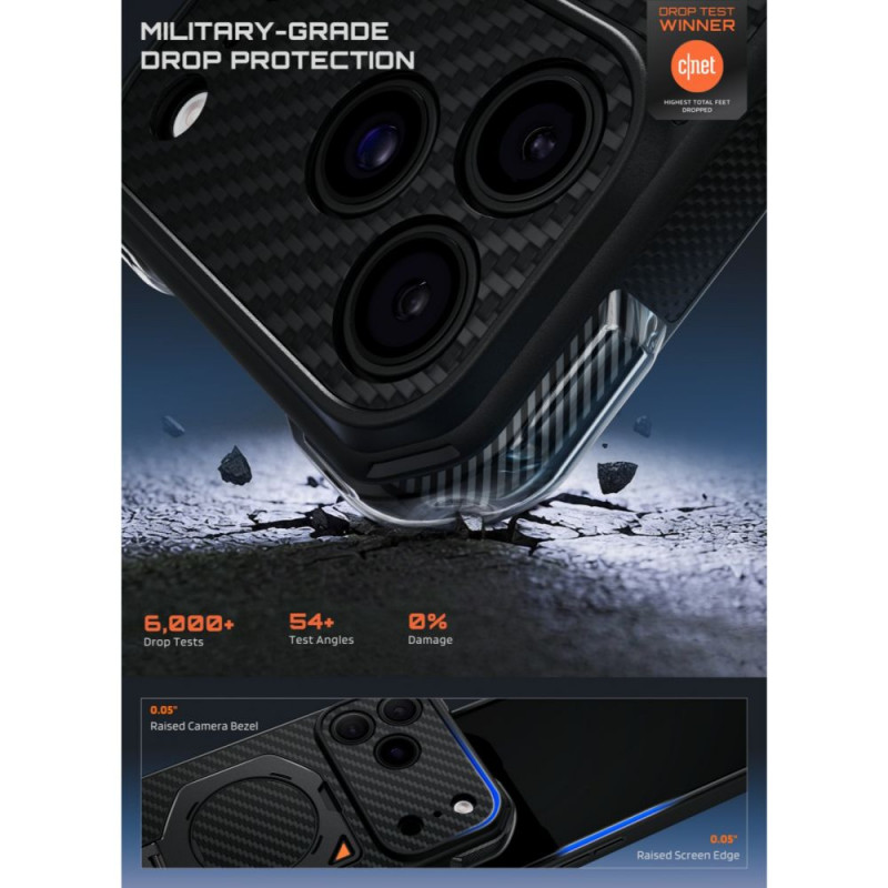 Supcase UB Aero MagSafe Aramid puzdro pre Apple iPhone 17 Pro Max / 18 Pro Max, čierne