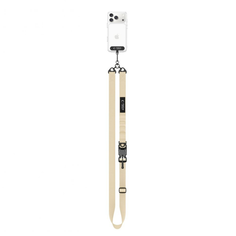 Popruh na telefón cez telo Tech-Protect C9S Rope, sienna béžová