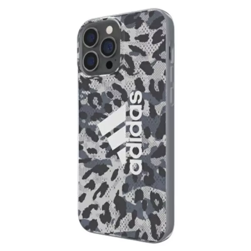 Adidas OR SnapCase Leopard puzdro pre Apple iPhone 13 Pro Max, sivé