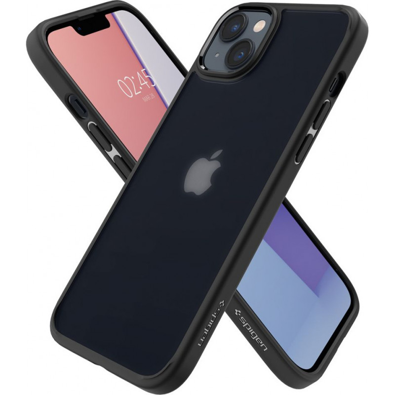 Spigen Ultra Hybrid puzdro na Apple iPhone 14 Plus / 15 Plus, mrazivo čierna