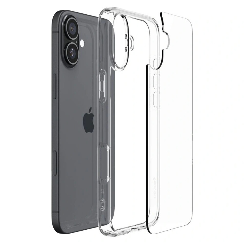 Spigen Ultra Hybrid puzdro pre Apple iPhone 16, Crystal Clear