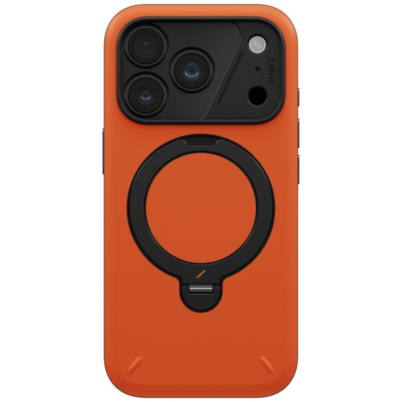 UNIQ Elix puzdro pre Apple iPhone 18 Pro / 17 Pro, 360° otočný stojan, oranžové