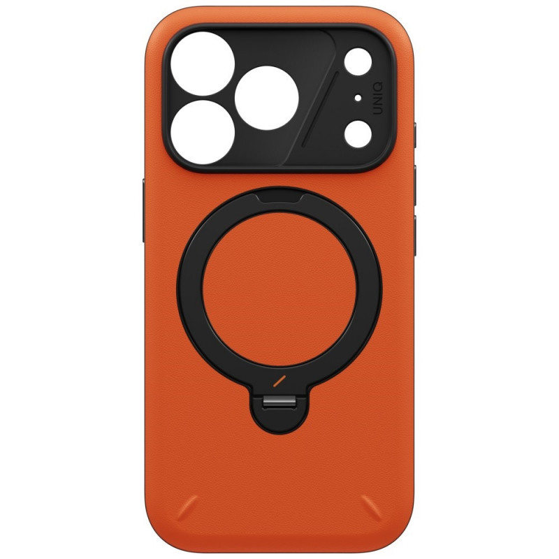 UNIQ Elix puzdro pre Apple iPhone 18 Pro / 17 Pro, 360° otočný stojan, oranžové