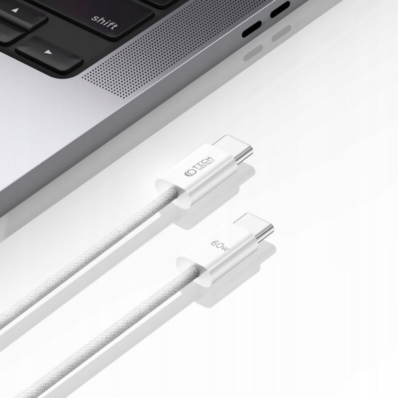 Kábel Tech-Protect Ultraboost Classic USB-C / USB-C PD, 60W, 3A, 100 cm, biely