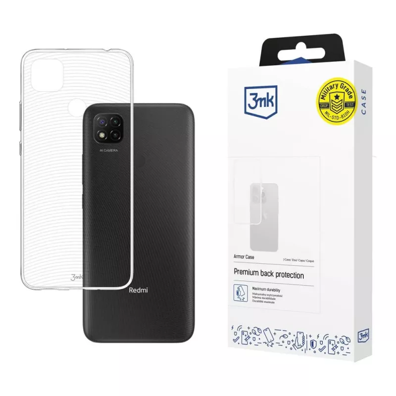 Puzdro na telefón 3mk Armor Case Xiaomi Redmi 9C, transparentné