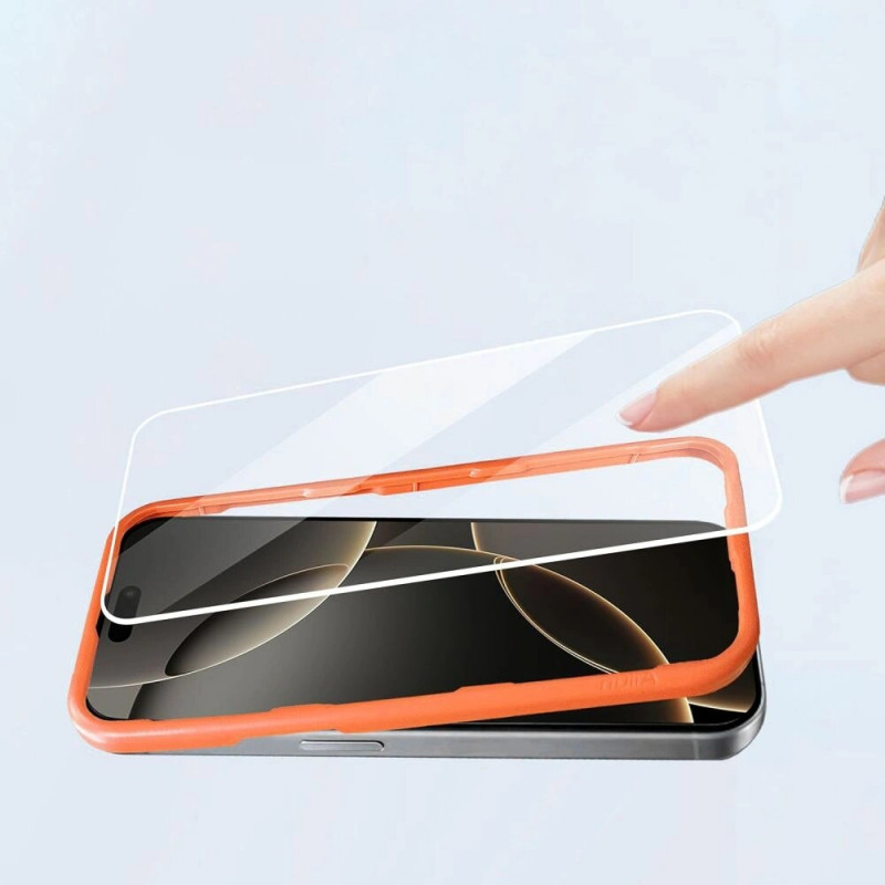 Tech-Protect Easy Set+ sada tvrdeného skla na displej pre Apple iPhone 17, priehľadná (2+1 ks)