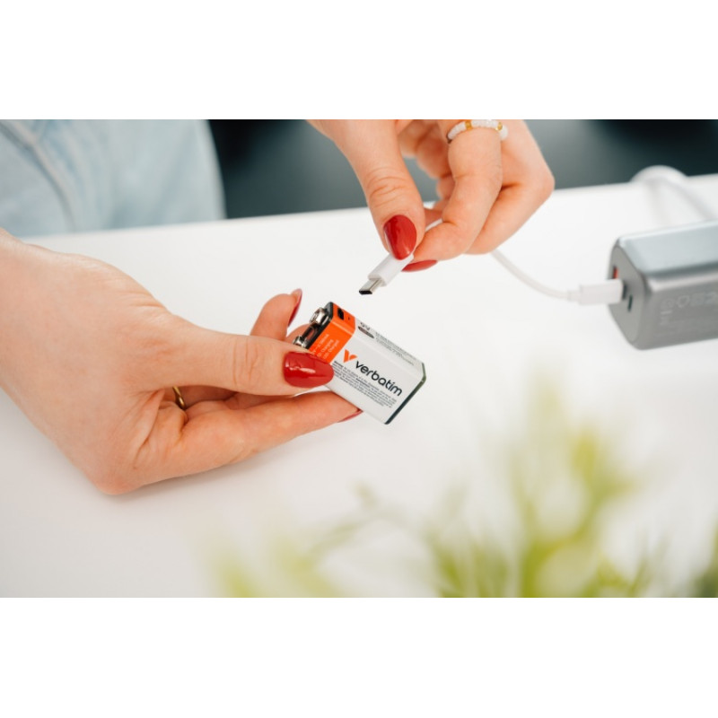 Verbatim 30251 nabíjacia batéria USB-C Li-ion 9V 335 mAh (1 ks)