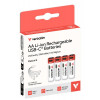 Verbatim 30249 USB-C nabíjacie batérie Li-ion AA 2100 mAh (4 ks)