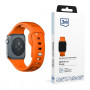 Silikónový remienok na hodinky 3mk pre Apple Watch 38/40/41 mm, oranžový
