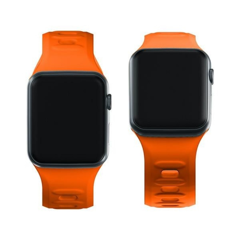 Silikónový remienok na hodinky 3mk pre Apple Watch 38/40/41 mm, oranžový