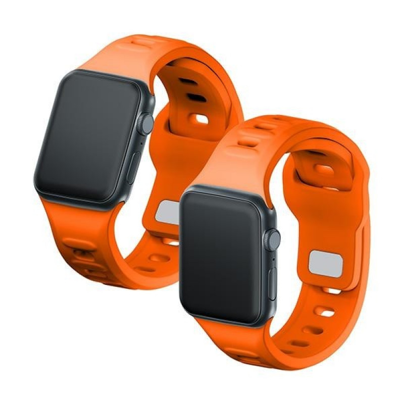 Silikónový remienok na hodinky 3mk pre Apple Watch 38/40/41 mm, oranžový