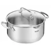 Tefal Duetto+ G7194655 Hrniec, okrúhly, nerezová oceľ, 24 cm, sklenené veko
