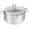 Tefal Duetto+ G7194655 Hrniec, okrúhly, nerezová oceľ, 24 cm, sklenené veko