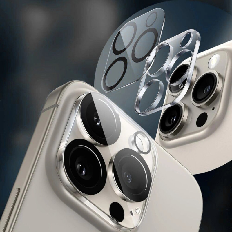 Tech-Protect Cam Fit+ tvrdené sklo na objektív fotoaparátu pre Apple iPhone 14 / 14 Plus / 15 / 15 Plus, číre