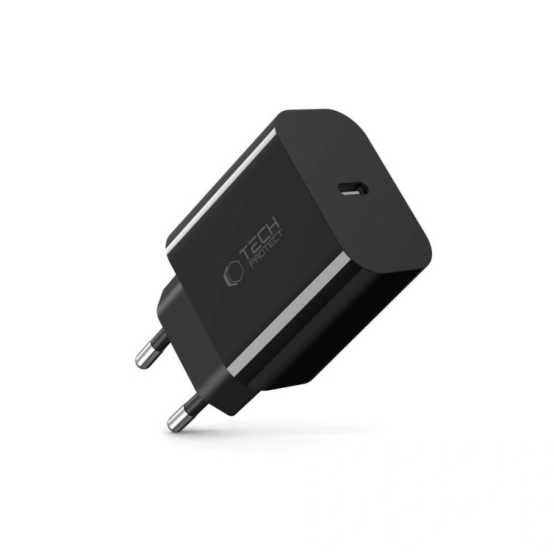 Tech-Protect NC20W USB-C nástenná nabíjačka PD 20W, čierna
